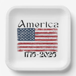 Amerikaanse Vlag 1776 tot 2026 USA 250ste Verjaard Papieren Bordje