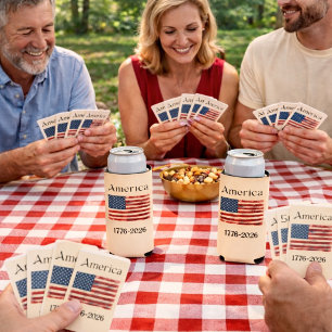 Amerikaanse Vlag 1776 tot 2026 USA 250ste verjaard Pokerkaarten
