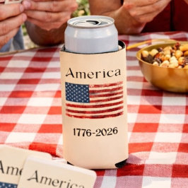 Amerikaanse Vlag 1776 tot 2026 USA 250ste verjaard Seltzer Blikjeskoeler