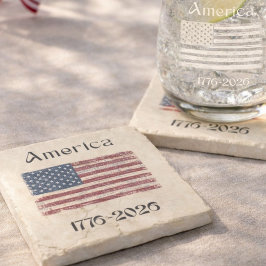 Amerikaanse Vlag 1776 tot 2026 USA 250ste verjaard Stenen Onderzetter