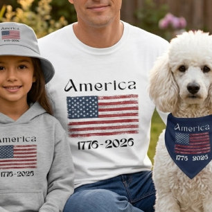 Amerikaanse Vlag 1776 tot 2026 USA 250ste Verjaard T-shirt