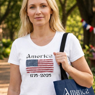 Amerikaanse Vlag 1776 tot 2026 USA 250ste verjaard T-shirt