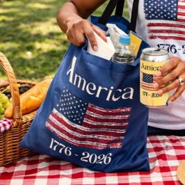 Amerikaanse vlag 1776 tot 2026 USA 250ste verjaard Tote Bag