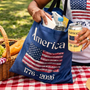 Amerikaanse vlag 1776 tot 2026 USA 250ste verjaard Tote Bag
