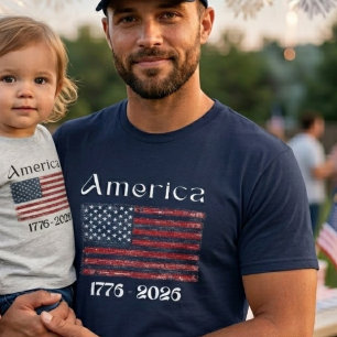 Amerikaanse Vlag 1776 tot 2026 VS 250 Verjaardag 4 T-shirt