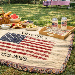 Amerikaanse Vlag 1776 tot 2026 VS 250ste Verjaarda Deken