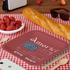 Amerikaanse Vlag 1776 tot 2026 VS 250ste Verjaarda Papieren Bordje