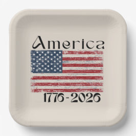 Amerikaanse Vlag 1776 tot 2026 VS 250ste Verjaarda Papieren Bordje