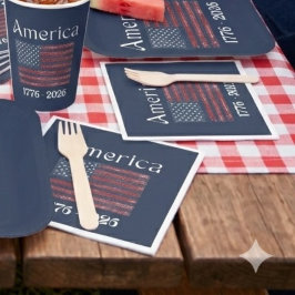 Amerikaanse Vlag 1776 tot 2026 VS 250ste verjaarda Servet