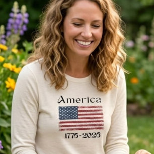 Amerikaanse Vlag 1776 tot 2026 VS 250ste verjaarda Tri-Blend Shirt
