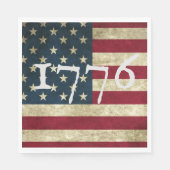 Amerikaanse Vlag 1776 Vierde Juli Feest Servet (Voorkant)