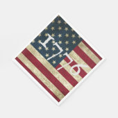 Amerikaanse Vlag 1776 Vierde Juli Feest Servet (Hoek)