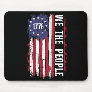 Amerikaanse vlag 1776 wij mensen onafhankelijkheid muismat