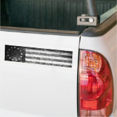 Amerikaanse vlag 1776, zwart-wit bumpersticker (Op Truck)