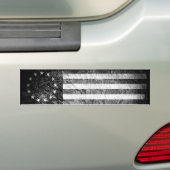 Amerikaanse vlag 1776, zwart-wit bumpersticker (Op auto)