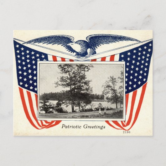 Amerikaanse vlag 1914  briefkaart (Voorkant)