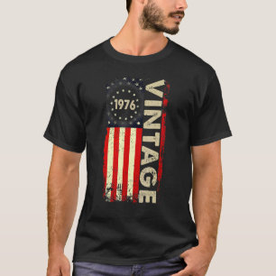 Amerikaanse vlag 1976 Birthday Women Mannen T-shirt