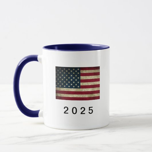 Amerikaanse Vlag 2025 Koffiemok Mok (Links)