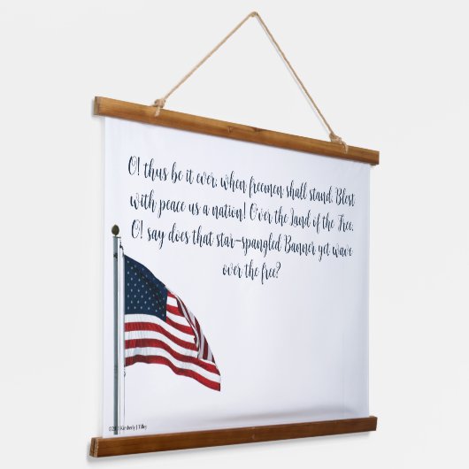 Amerikaanse vlag 2371 hangend wandkleed (Gebogen)