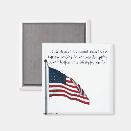 Amerikaanse vlag 2371 magneet (Voorkant / Achterkant)