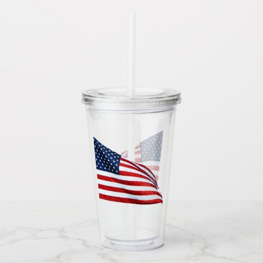 Amerikaanse vlag 2412 acryl drinkbeker (Voorkant)