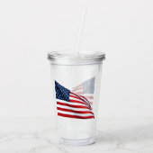 Amerikaanse vlag 2412 acryl drinkbeker (Achterkant)