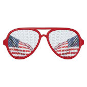 Amerikaanse vlag 2412 aviator zonnebril (Voorkant)