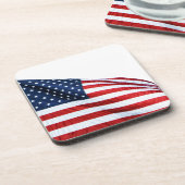 Amerikaanse vlag 2412 bier onderzetter (Linkerzijde)