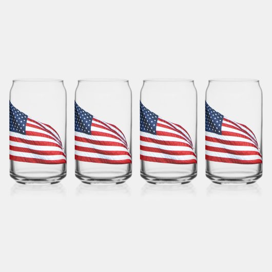Amerikaanse vlag 2412 blikvorm glas (Links)