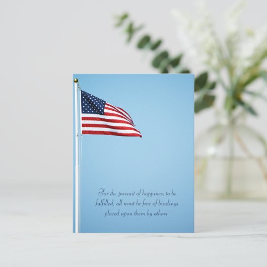 Amerikaanse vlag 2412 briefkaart (Staand voorkant)