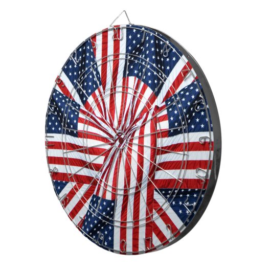 Amerikaanse vlag 2412 dartbord (Voorkant Rechts)