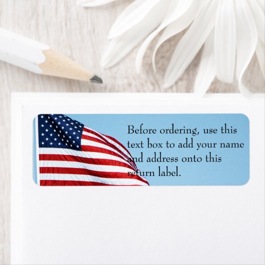 Amerikaanse vlag 2412 etiket (Insitu)