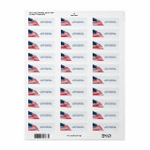 Amerikaanse vlag 2412 etiket (Full Sheet)