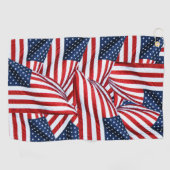 Amerikaanse vlag 2412 golfhanddoek (Horizontaal)
