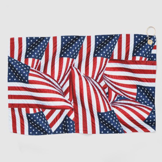 Amerikaanse vlag 2412 golfhanddoek (Horizontaal)