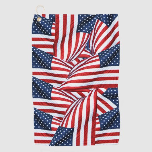 Amerikaanse vlag 2412 golfhanddoek (Voorkant)