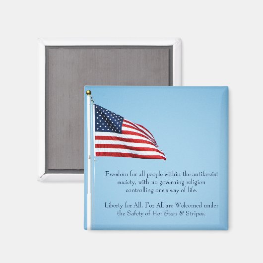 Amerikaanse vlag 2412 magneet (Voorkant / Achterkant)