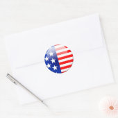 Amerikaanse vlag 2.0 ronde sticker (Envelop)
