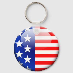 Amerikaanse vlag 2.0 sleutelhanger