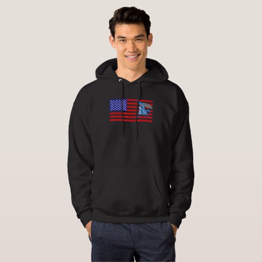 Amerikaanse vlag 2 hoodie (Voorkant volledig)