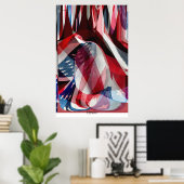Amerikaanse vlag #2 poster (Thuiskantoor)