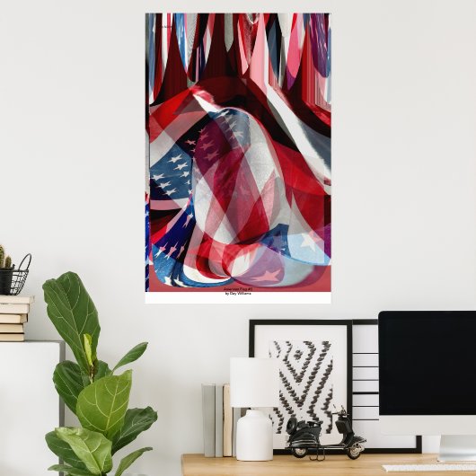 Amerikaanse vlag #2 poster (Thuiskantoor)