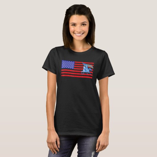 Amerikaanse vlag 2 t-shirt (Voorkant volledig)