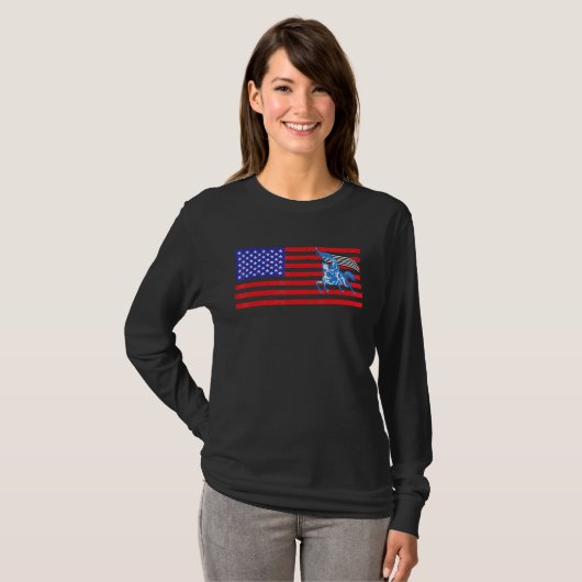 Amerikaanse vlag 2 t-shirt (Voorkant volledig)