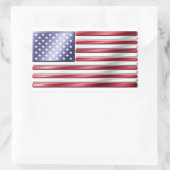 Amerikaanse vlag 2 - Verenigde Staten - Metallic Rechthoekige Sticker (Tas)