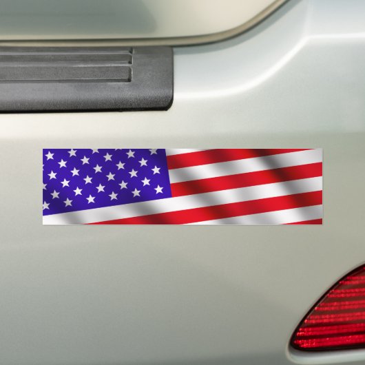 Amerikaanse vlag 3 bumpersticker (Op auto)
