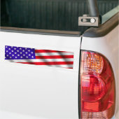 Amerikaanse vlag 3 bumpersticker (Op Truck)