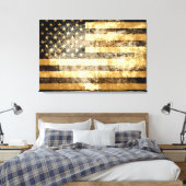 Amerikaanse vlag 3 canvas afdruk (Insitu (Slaapkamer))