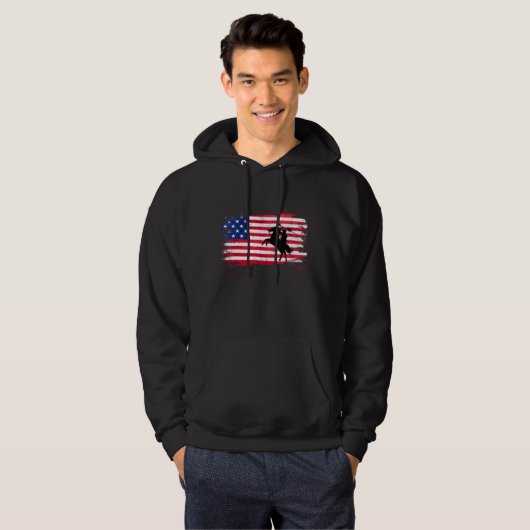 Amerikaanse vlag 3 hoodie (Voorkant volledig)