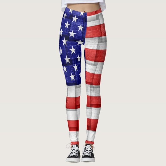 Amerikaanse vlag 3 leggings (Voorkant)